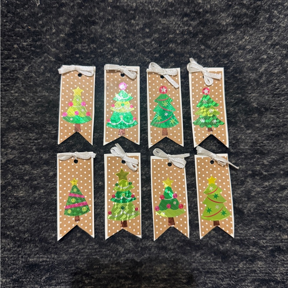 💜 Charming Handcrafted Christmas Tree Gift Tags 🎄